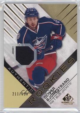 2016-17 Upper Deck SP Game Used - [Base] - Gold Material #135 - Authentic Rookies - Oliver Bjorkstrand /399