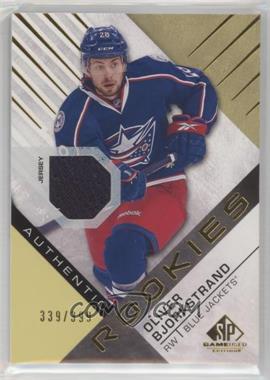 2016-17 Upper Deck SP Game Used - [Base] - Gold Material #135 - Authentic Rookies - Oliver Bjorkstrand /399