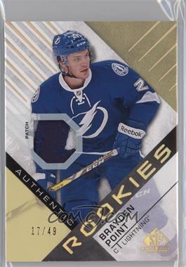 2016-17 Upper Deck SP Game Used - [Base] - Gold Spectrum Premium Material #176 - Authentic Rookies - Brayden Point /49