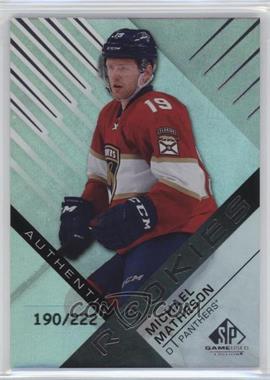 2016-17 Upper Deck SP Game Used - [Base] - Rainbow Player Age #148 - Authentic Rookies - Michael Matheson /222