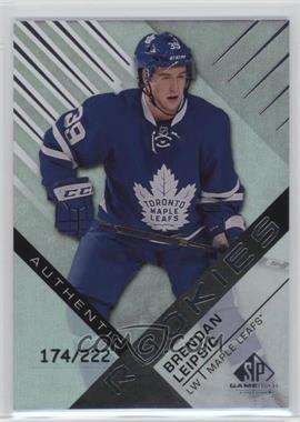 2016-17 Upper Deck SP Game Used - [Base] - Rainbow Player Age #160 - Authentic Rookies - Brendan Leipsic /222