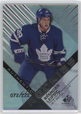 2016-17 Upper Deck SP Game Used - [Base] - Rainbow Player Age #160 - Authentic Rookies - Brendan Leipsic /222