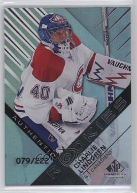 2016-17 Upper Deck SP Game Used - [Base] - Rainbow Player Age #170 - Authentic Rookies - Charlie Lindgren /222