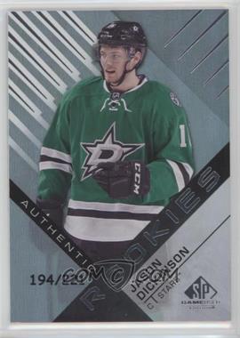 2016-17 Upper Deck SP Game Used - [Base] - Rainbow Player Age #190 - Authentic Rookies - Jason Dickinson /221