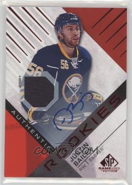 2016-17 Upper Deck SP Game Used - [Base] - Red Auto Material #105 - Authentic Rookies - Justin Bailey