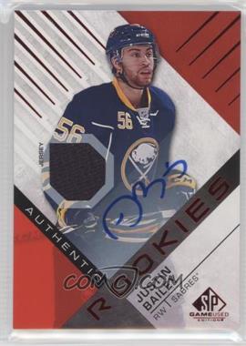 2016-17 Upper Deck SP Game Used - [Base] - Red Auto Material #105 - Authentic Rookies - Justin Bailey