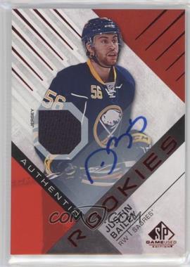 2016-17 Upper Deck SP Game Used - [Base] - Red Auto Material #105 - Authentic Rookies - Justin Bailey