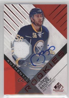 2016-17 Upper Deck SP Game Used - [Base] - Red Auto Material #105 - Authentic Rookies - Justin Bailey