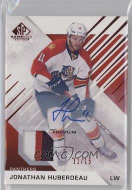 2016-17 Upper Deck SP Game Used - [Base] - Red Spectrum Auto Premium Material #9 - Jonathan Huberdeau /15