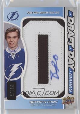 2016-17 Upper Deck SP Game Used - Draft Day Marks Patch #DDM-BP.1 - Rookies - Brayden Point /35