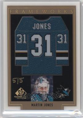 2016-17 Upper Deck SP Game Used - Frameworks - Gold #FW-MJ - Martin Jones /5