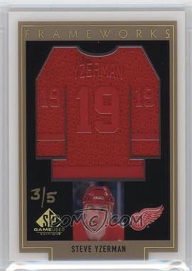 2016-17 Upper Deck SP Game Used - Frameworks - Gold #FW-SZ - Steve Yzerman /5