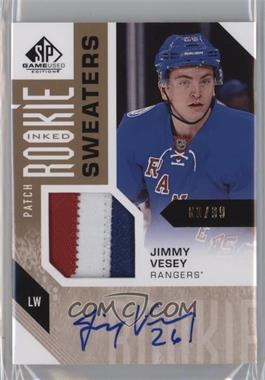 2016-17 Upper Deck SP Game Used - Inked Rookie Sweaters - Patch #RS-JV - Jimmy Vesey /99