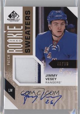 2016-17 Upper Deck SP Game Used - Inked Rookie Sweaters - Patch #RS-JV - Jimmy Vesey /99