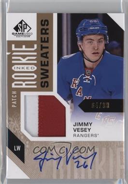 2016-17 Upper Deck SP Game Used - Inked Rookie Sweaters - Patch #RS-JV - Jimmy Vesey /99