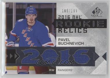 2016-17 Upper Deck SP Game Used - Rookie Relics Blends #RRB-PB - Pavel Buchnevich /199