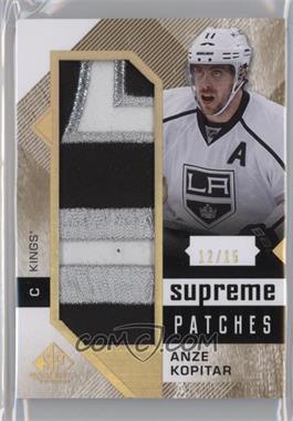 2016-17 Upper Deck SP Game Used - Supreme - Patches #PA-AK - Anze Kopitar /15