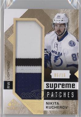 2016-17 Upper Deck SP Game Used - Supreme - Patches #PA-NK - Nikita Kucherov /15