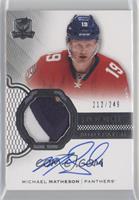 Rookie Auto Patch - Michael Matheson #/249