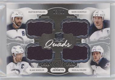 2016-17 Upper Deck The Cup - Cup Quads Jerseys - Silver #C4-WIN - Dustin Byfuglien, Blake Wheeler, Mark Scheifele, Nikolaj Ehlers /10