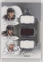 Tyler Toffoli, Anze Kopitar, Jeff Carter #/25