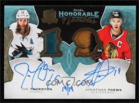 Joe Thornton, Jonathan Toews #/19