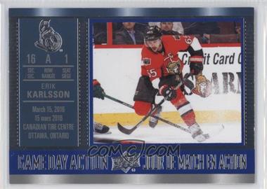 2016-17 Upper Deck Tim Hortons Collector's Series - Game Day Action #GDA-9 - Erik Karlsson