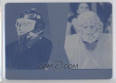 2017-18 Leaf - Gold Leaf All Stars Dual - Printing Plate Cyan #GLAS-01 - Felix Potvin, Chris Osgood /1