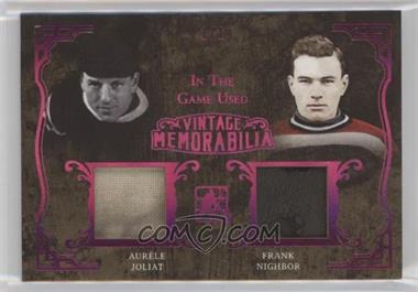 2017-18 Leaf In the Game Used - Vintage Memorabilia Dual - Pink #VM2-01 - Aurele Joliat, Frank Nighbor /1