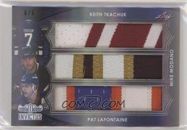 2017-18 Leaf Invictus - Triple Patch - Blue #TP-11 - Keith Tkachuk, Mike Modano, Pat LaFontaine /6