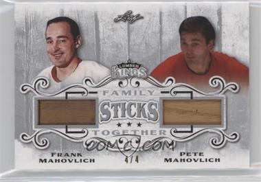 2017-18 Leaf Lumber Kings - Family Sticks Together - Silver #FST-04 - Frank Mahovlich, Pete Mahovlich /4