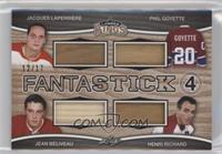 Jacques Laperrière, Phil Goyette, Jean Beliveau, Henri Richard #/17