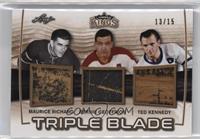 Maurice Richard, Bernie Geoffrion, Ted Kennedy #/15