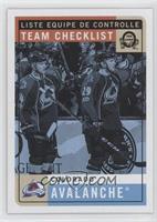 Team Checklist - Colorado Avalanche Team