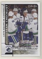 Team Checklist - Vancouver Canucks