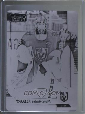 2017-18 O-Pee-Chee Platinum - [Base] - Printing Plate Black #31 - Marc-Andre Fleury /1