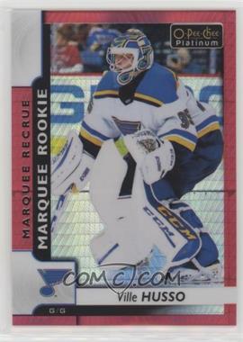2017-18 O-Pee-Chee Platinum - [Base] - Red Prism #186 - Marquee Rookies - Ville Husso /199