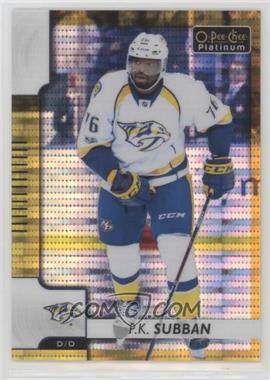 2017-18 O-Pee-Chee Platinum - [Base] - Seismic Gold #20 - P.K. Subban /50