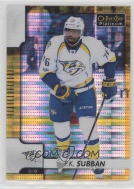 2017-18 O-Pee-Chee Platinum - [Base] - Seismic Gold #20 - P.K. Subban /50