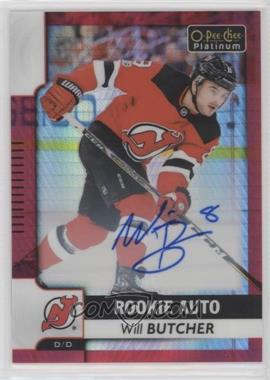 2017-18 O-Pee-Chee Platinum - Rookie Autos - Red Prism #R-WB - Will Butcher /50