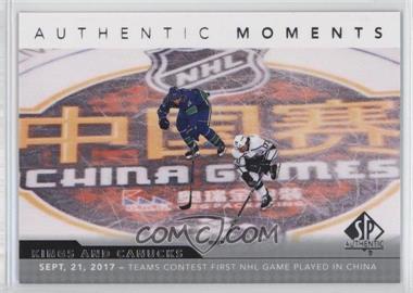 2017-18 SP Authentic - [Base] #114 - Authentic Moments - Los Angeles Kings Team, Vancouver Canucks Team