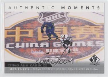 2017-18 SP Authentic - [Base] #114 - Authentic Moments - Los Angeles Kings Team, Vancouver Canucks Team