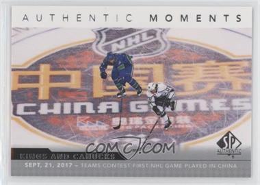 2017-18 SP Authentic - [Base] #114 - Authentic Moments - Los Angeles Kings Team, Vancouver Canucks Team