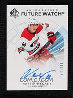 Autographed Future Watch - Martin Necas (2018-19 SP Authentic Update) #/999