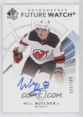 2017-18 SP Authentic - [Base] #170 - Autographed Future Watch - Will Butcher /999