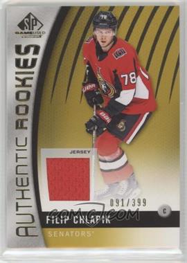 2017-18 SP Game Used - [Base] - Gold Jersey #129 - Authentic Rookies - Filip Chlapik /399