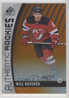 2017-18 SP Game Used - [Base] - Orange Rainbow #172 - Authentic Rookies - Will Butcher /113