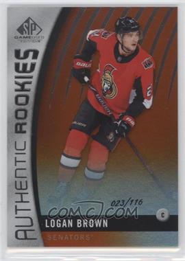 2017-18 SP Game Used - [Base] - Orange Rainbow #181 - Authentic Rookies - Logan Brown /116