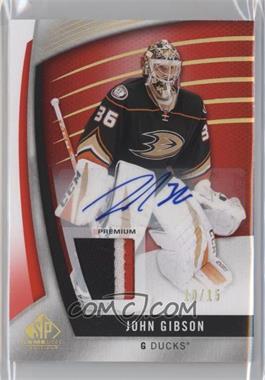 2017-18 SP Game Used - [Base] - Red Spectrum Auto Premium Materials #37 - John Gibson /15