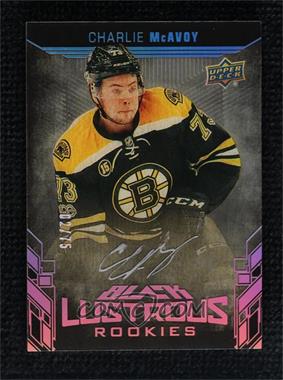 2017-18 SPx - UD Black Lustrous Rookies - Autographs #LR-CM - Charlie McAvoy /75